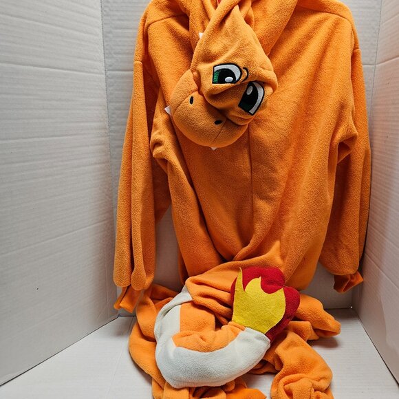 One Piece Adult Newcosplay Cosplay Pokemon Costume Pjs Adult Charmander Orange L - Picture 1 of 12